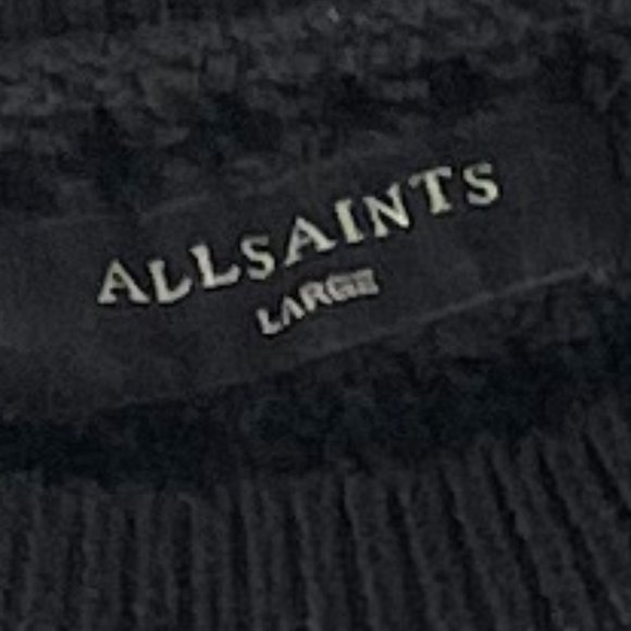 Black Cropped All Saints Knit Sweater - Picture 4 of 4